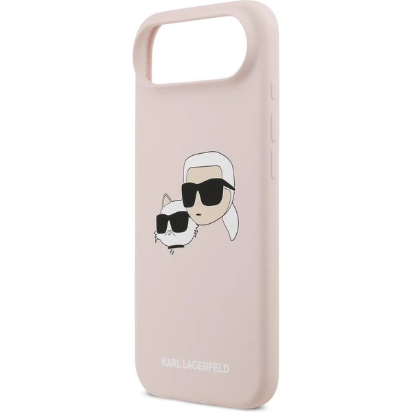 Karl Lagerfeld Liquid Silicone Double Heads MagSafe kryt iPhone Air ružový