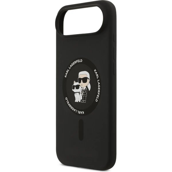 Karl Lagerfeld Liquid Silicone Karl and Choupette MagSafe kryt iPhone Air čierny