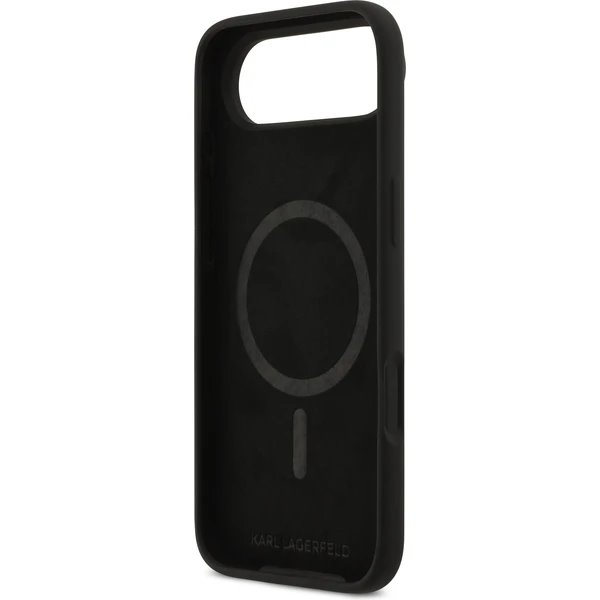 Karl Lagerfeld Liquid Silicone Karl and Choupette MagSafe kryt iPhone Air čierny