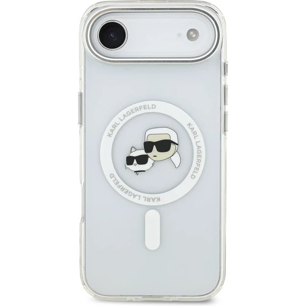 Karl Lagerfeld IML K&CH Heads Metal Frame MagSafe MagSafe kryt iPhone Air priehľadná