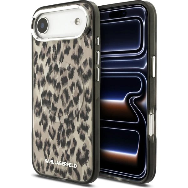 Karl Lagerfeld IML Leopard MagSafe kryt iPhone Air hnedý