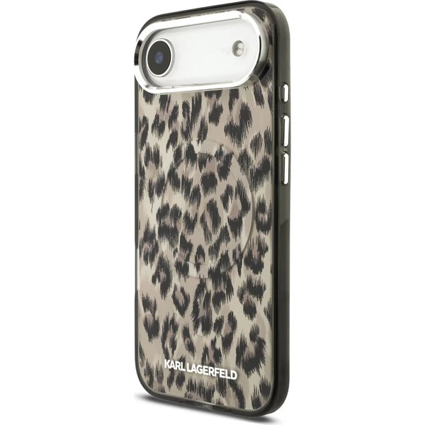 Karl Lagerfeld IML Leopard MagSafe kryt iPhone Air hnedý