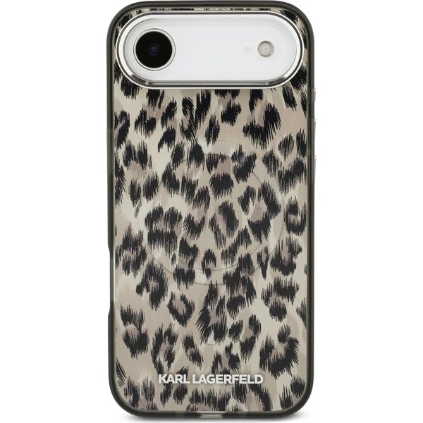 Karl Lagerfeld IML Leopard MagSafe kryt iPhone Air hnedý