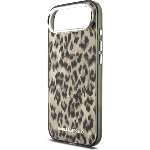 Karl Lagerfeld IML Leopard MagSafe kryt iPhone Air hnedý