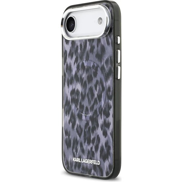 Karl Lagerfeld IML Leopard MagSafe kryt iPhone Air šedý