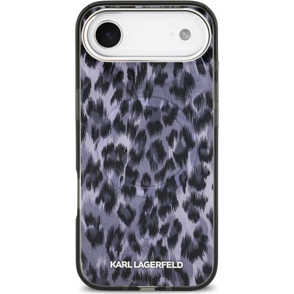 Karl Lagerfeld IML Leopard MagSafe kryt iPhone Air šedý