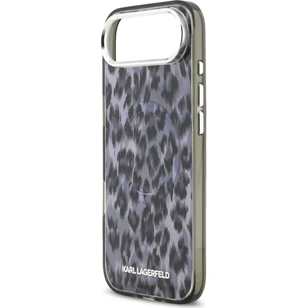 Karl Lagerfeld IML Leopard MagSafe kryt iPhone Air šedý