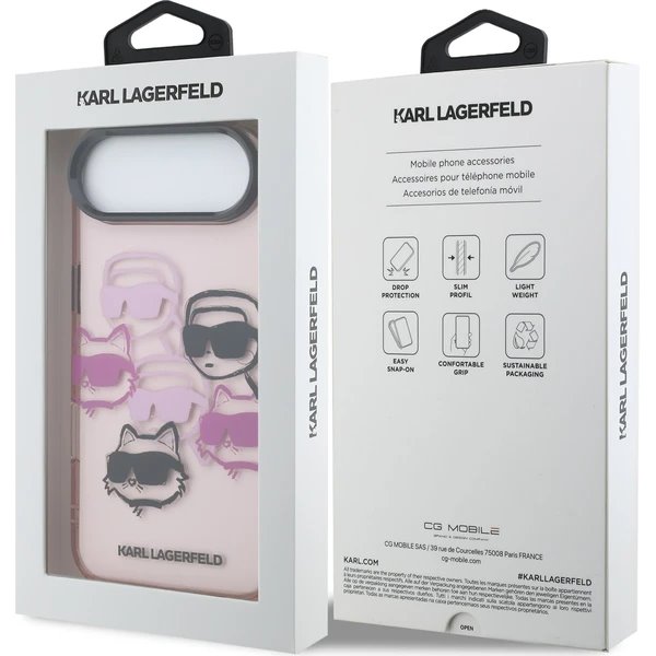 Karl Lagerfeld IML Multi K&CH Heads kryt iPhone Air ružový