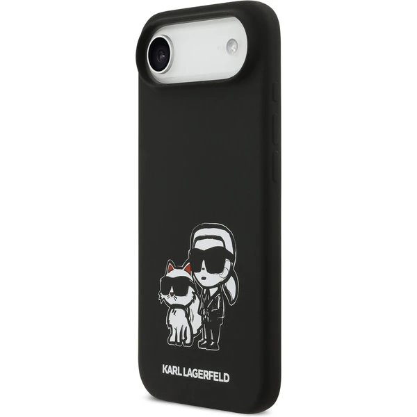 Karl Lagerfeld Liquid Silicone K&CH Sketch MagSafe kryt iPhone Air čierny
