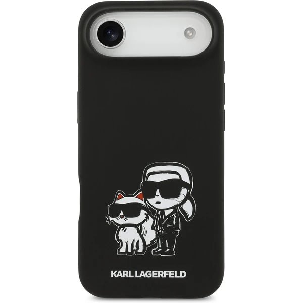 Karl Lagerfeld Liquid Silicone K&CH Sketch MagSafe kryt iPhone Air čierny