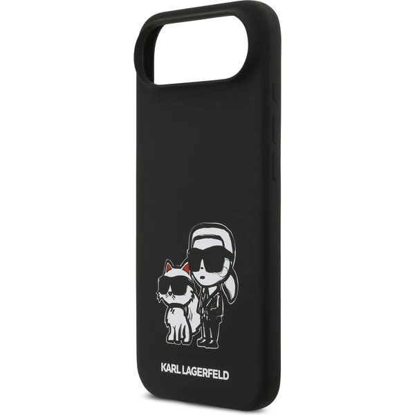 Karl Lagerfeld Liquid Silicone K&CH Sketch MagSafe kryt iPhone Air čierny