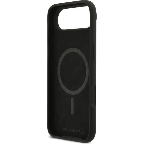 Karl Lagerfeld Liquid Silicone K&CH Sketch MagSafe kryt iPhone Air čierny