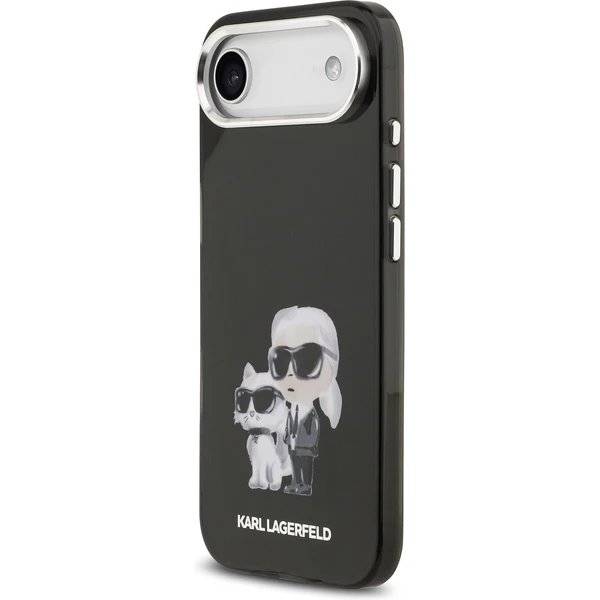 Karl Lagerfeld IML Aquarelle Karl and Choupette kryt iPhone Air čierny