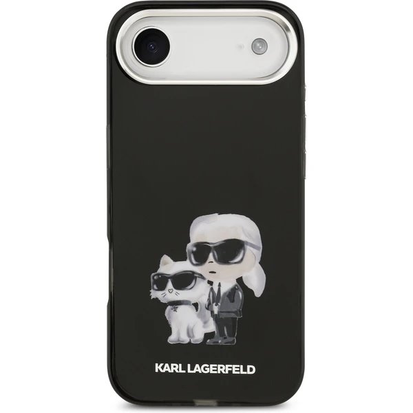 Karl Lagerfeld IML Aquarelle Karl and Choupette kryt iPhone Air čierny