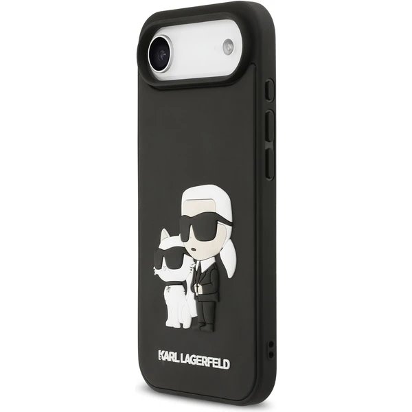 Karl Lagerfeld 3D Rubber Karl and Choupette kryt iPhone Air čierny