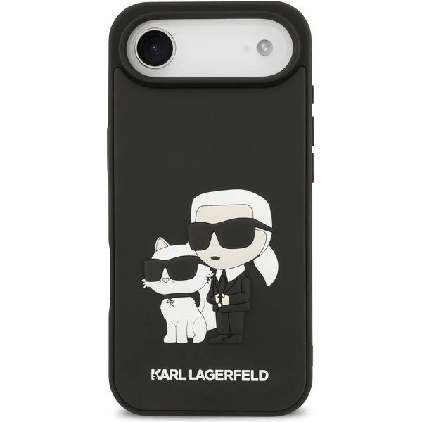 Karl Lagerfeld 3D Rubber Karl and Choupette kryt iPhone Air čierny
