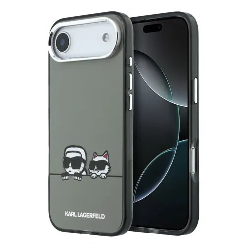 Karl Lagerfeld IML K&CH Heads Logo MagSafe MagSafe kryt iPhone Air čierny