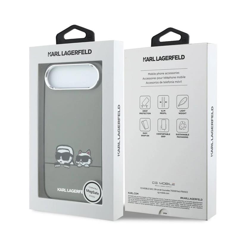 Karl Lagerfeld IML K&CH Heads Logo MagSafe MagSafe kryt iPhone Air čierny