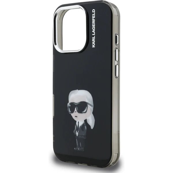 Karl Lagerfeld IML Aquarelle Karl kryt iPhone 16 Pro Max čierny