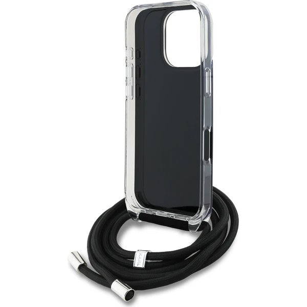 Karl Lagerfeld IML Crossbody K&CH Heads kryt iPhone 16 Pro čierny