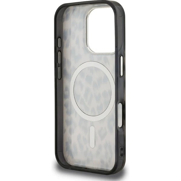 Karl Lagerfeld IML Leopard MagSafe kryt iPhone 16 Pro hnedý