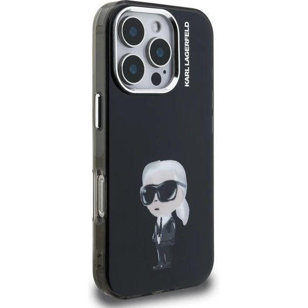 Karl Lagerfeld IML Aquarelle Karl kryt iPhone 16 Pro čierny