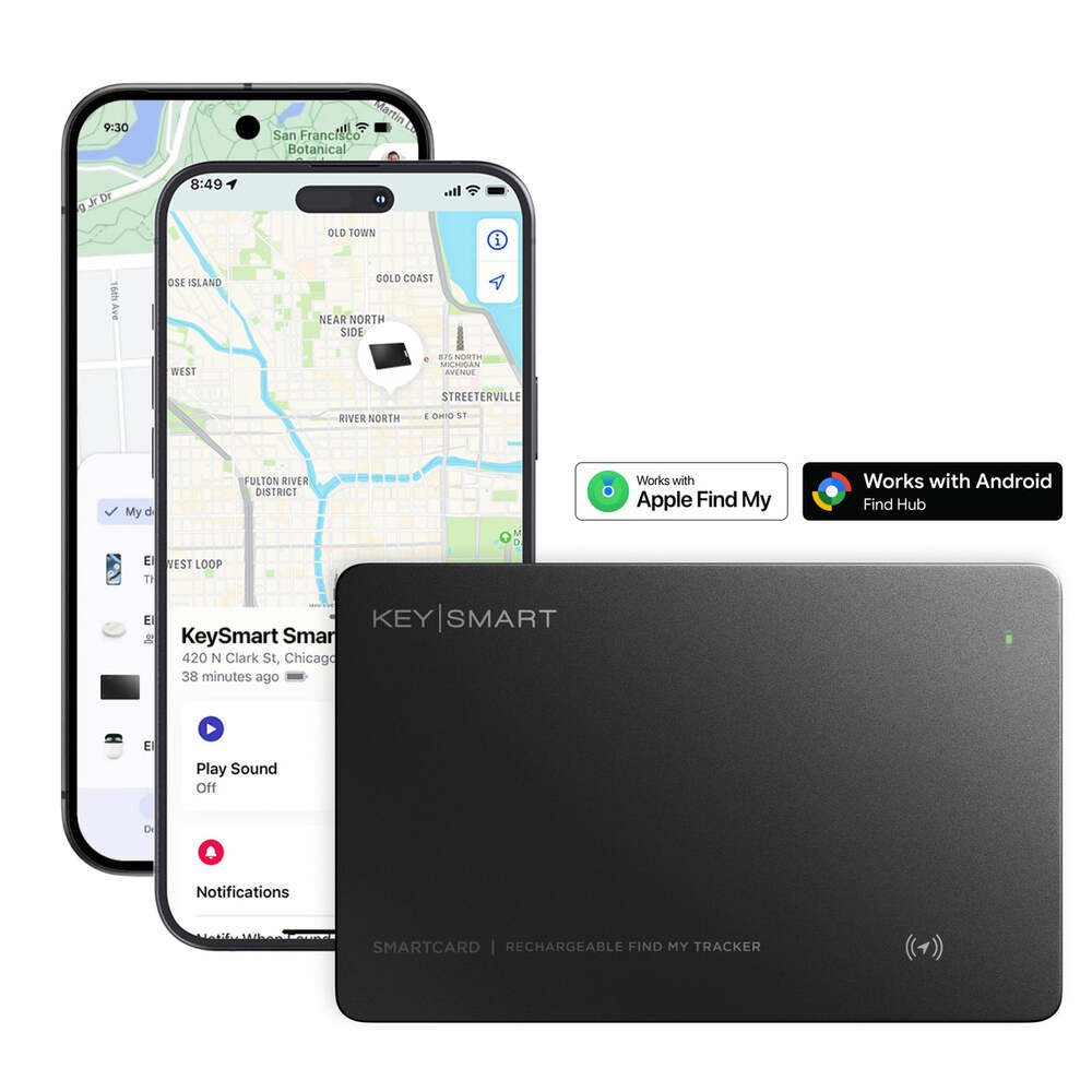 KeySmart SmartCard s Apple Find My - čierna
