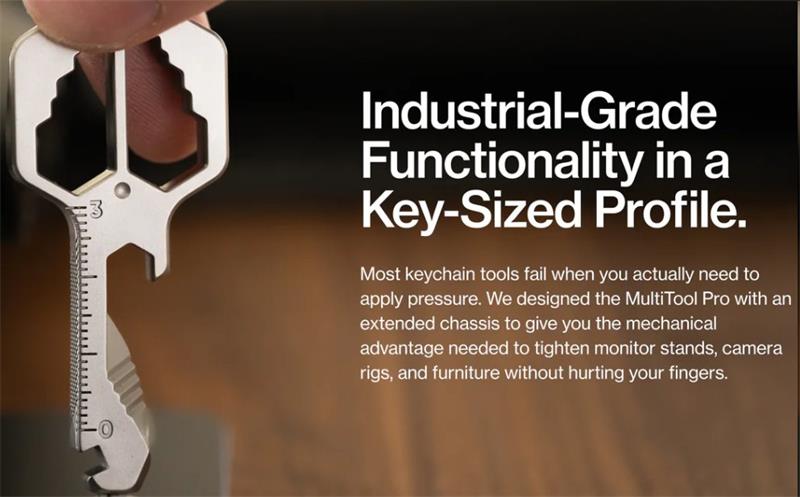 KeySmart MultiTool Pro - Stainless Steel