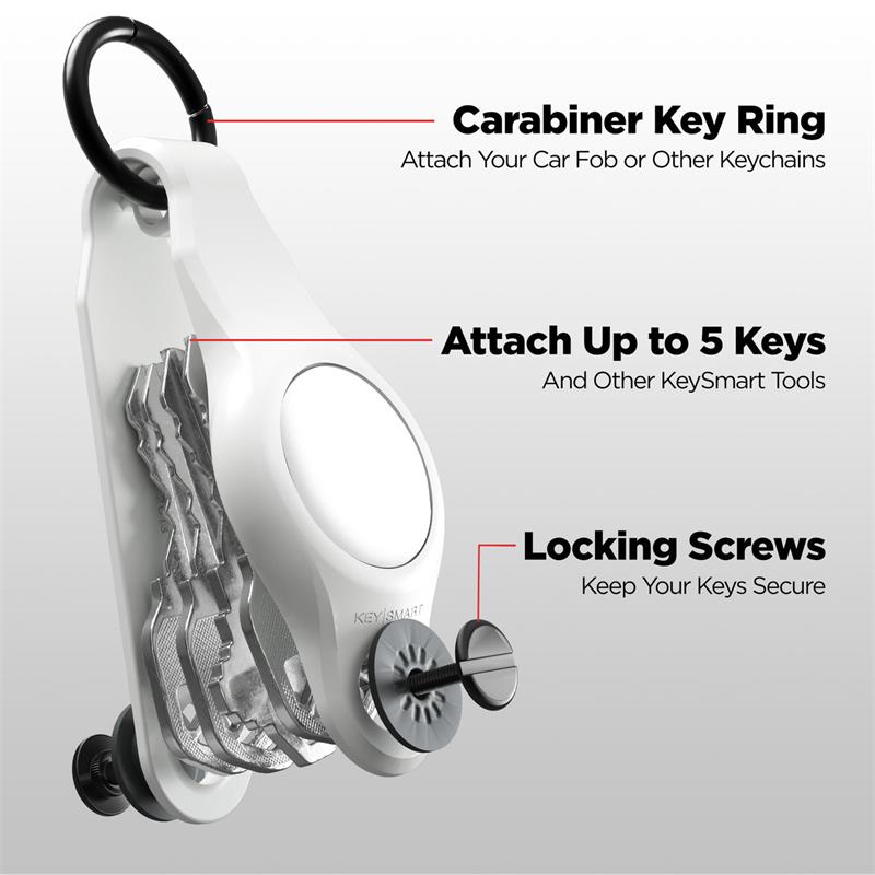 KeySmart Air Flex s púzdrom pre AirTag - biela