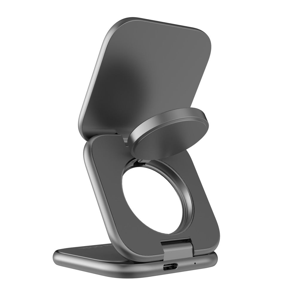 Mobile Origin 3in1 Qi2 25W UltraSlim Foldable Charger PW36 MagSafe Compatible - Space Grey