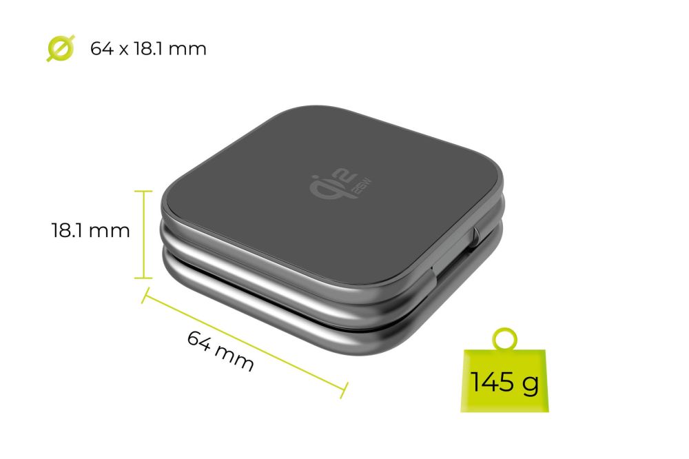 Mobile Origin 3in1 Qi2 25W UltraSlim Foldable Charger PW36 MagSafe Compatible - Space Grey