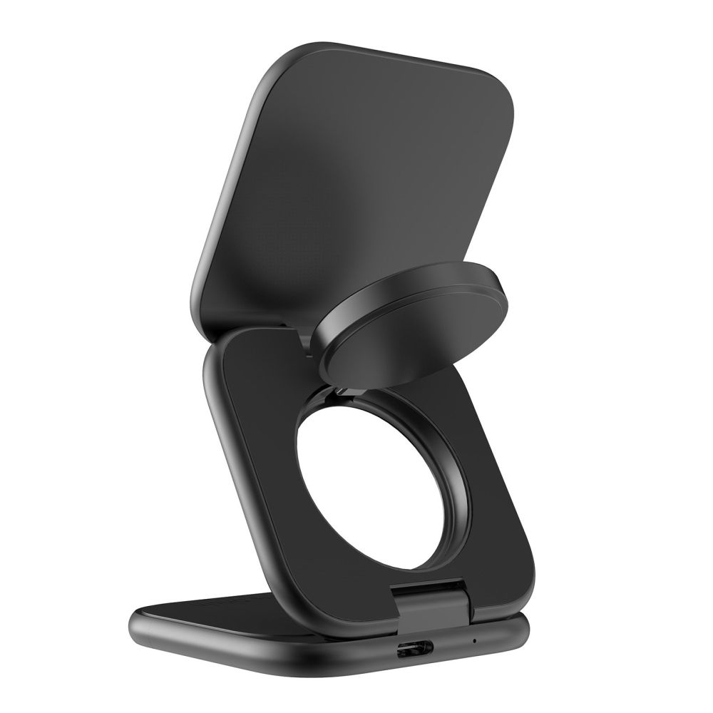 Mobile Origin 3in1 Qi2 25W UltraSlim Foldable Charger PW36 MagSafe Compatible - Matte Black