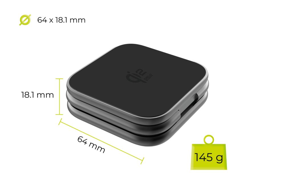 Mobile Origin 3in1 Qi2 25W UltraSlim Foldable Charger PW36 MagSafe Compatible - Matte Black