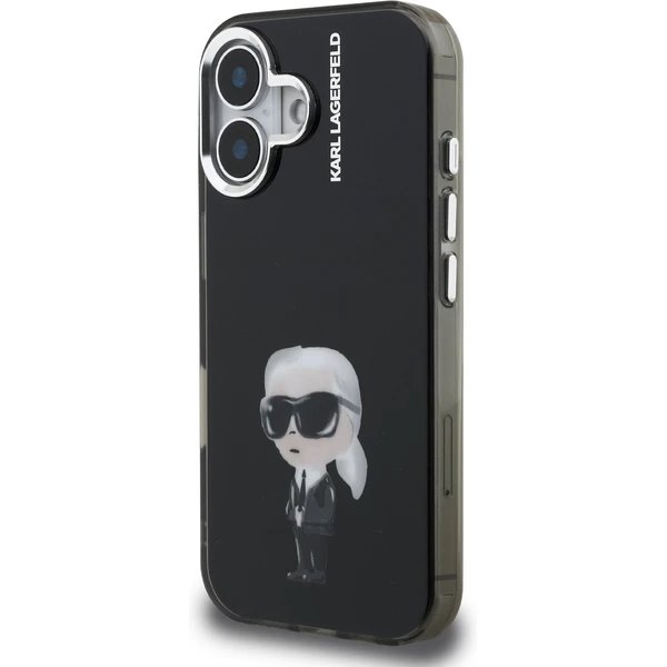 Karl Lagerfeld IML Aquarelle Karl kryt iPhone 16 čierny