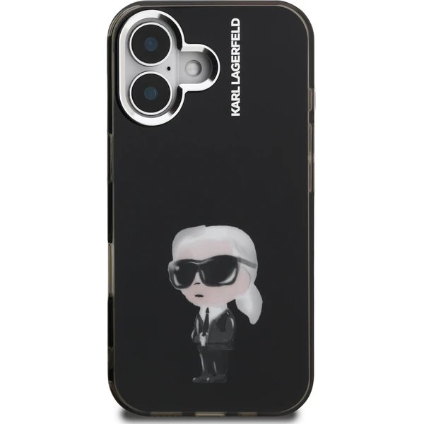 Karl Lagerfeld IML Aquarelle Karl kryt iPhone 16 čierny