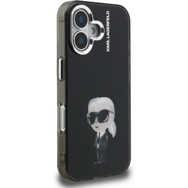 Karl Lagerfeld IML Aquarelle Karl kryt iPhone 16 čierny