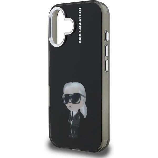 Karl Lagerfeld IML Aquarelle Karl kryt iPhone 16 čierny