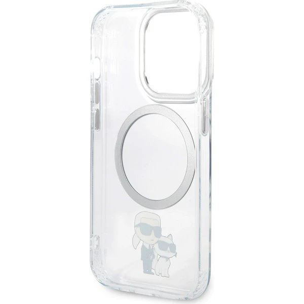 Karl Lagerfeld IML Karl and Choupette MagSafe kryt iPhone 15 Pro priehľadný