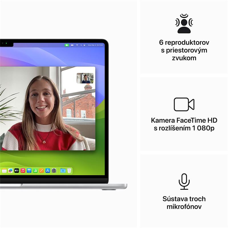 CTO MacBook Air 15" Apple M3 8C CPU 10C GPU 16 GB / 256 GB strieborná *Trieda A*