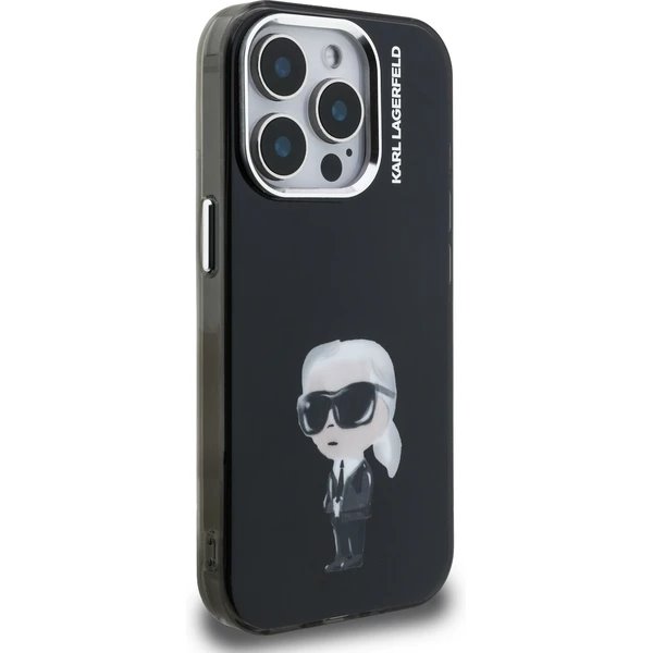 Karl Lagerfeld IML Aquarelle Karl kryt iPhone 15 Pro čierny