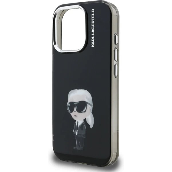 Karl Lagerfeld IML Aquarelle Karl kryt iPhone 15 Pro čierny