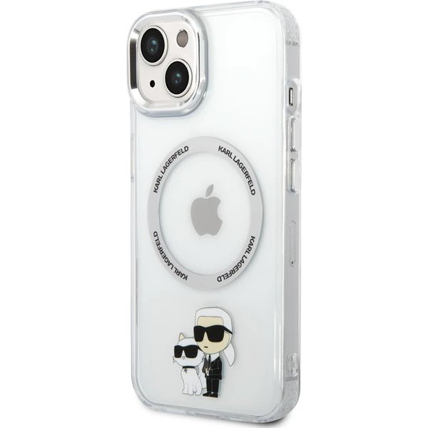 Karl Lagerfeld IML Karl and Choupette MagSafe kryt iPhone 15 priehľadný