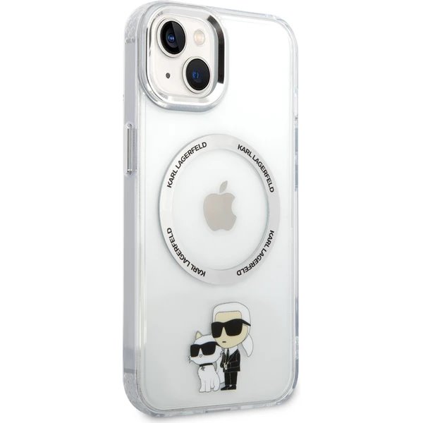 Karl Lagerfeld IML Karl and Choupette MagSafe kryt iPhone 15 priehľadný