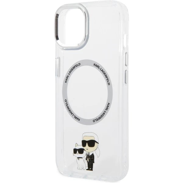 Karl Lagerfeld IML Karl and Choupette MagSafe kryt iPhone 15 priehľadný