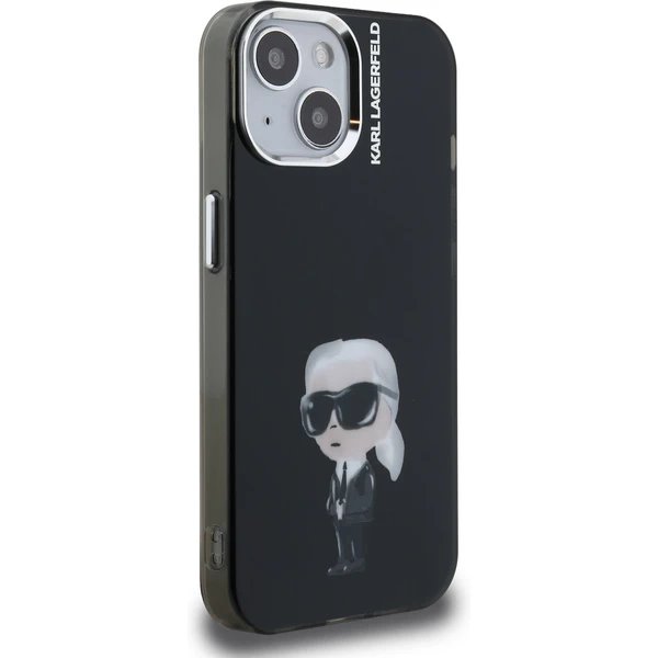 Karl Lagerfeld IML Aquarelle Karl kryt iPhone 15 čierny