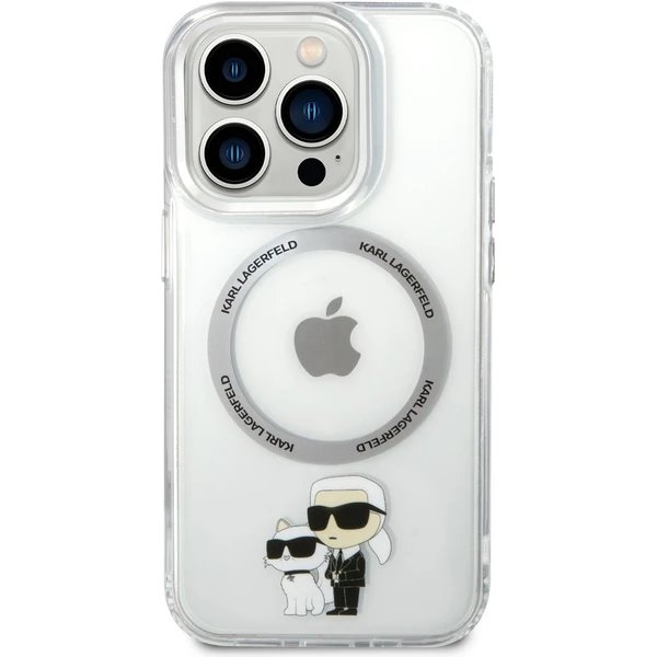 Karl Lagerfeld IML Karl and Choupette MagSafe kryt iPhone 14 Pro Max priehľadný