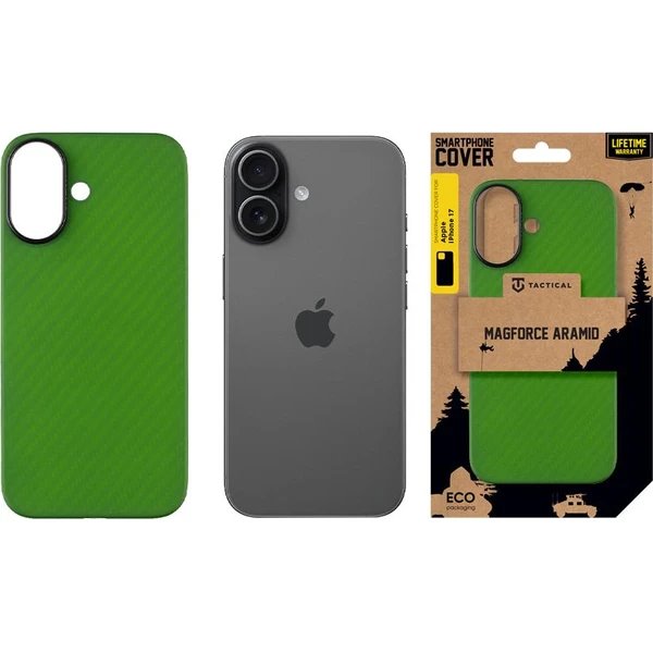 Tactical MagForce Aramid Kryt Apple iPhone 17 zelený
