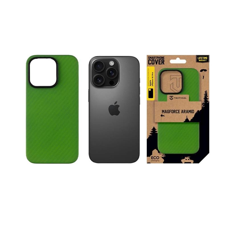 Tactical MagForce Aramid Kryt Apple iPhone 16 Pro zelený