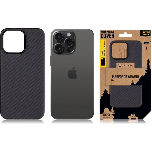 Tactical MagForce Aramid Kryt Apple iPhone 15 Pro Max čierny