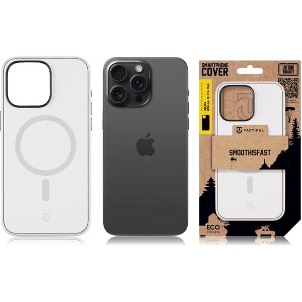 Tactical MagForce SmoothIsFast Kryt Apple iPhone 15 Pro Max biely
